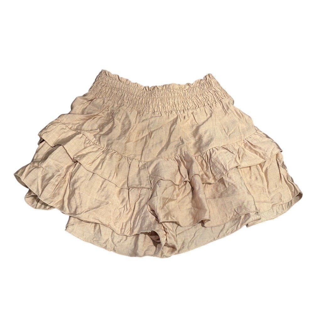 SHEIN‎ Blush Beige Ruffled Smocked Skirt - Picture 2 of 4